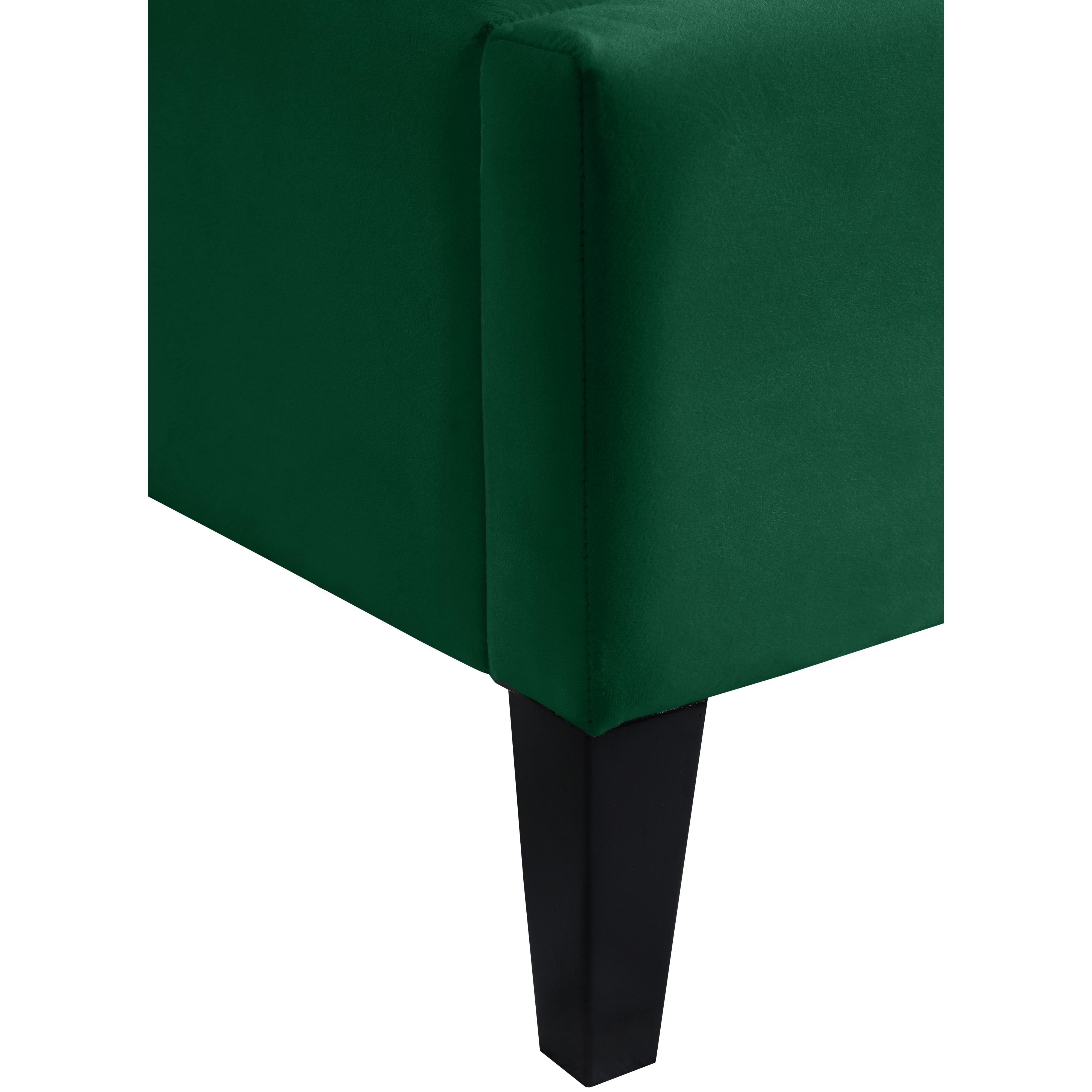 Meridian Fritz Green Velvet Full Bed