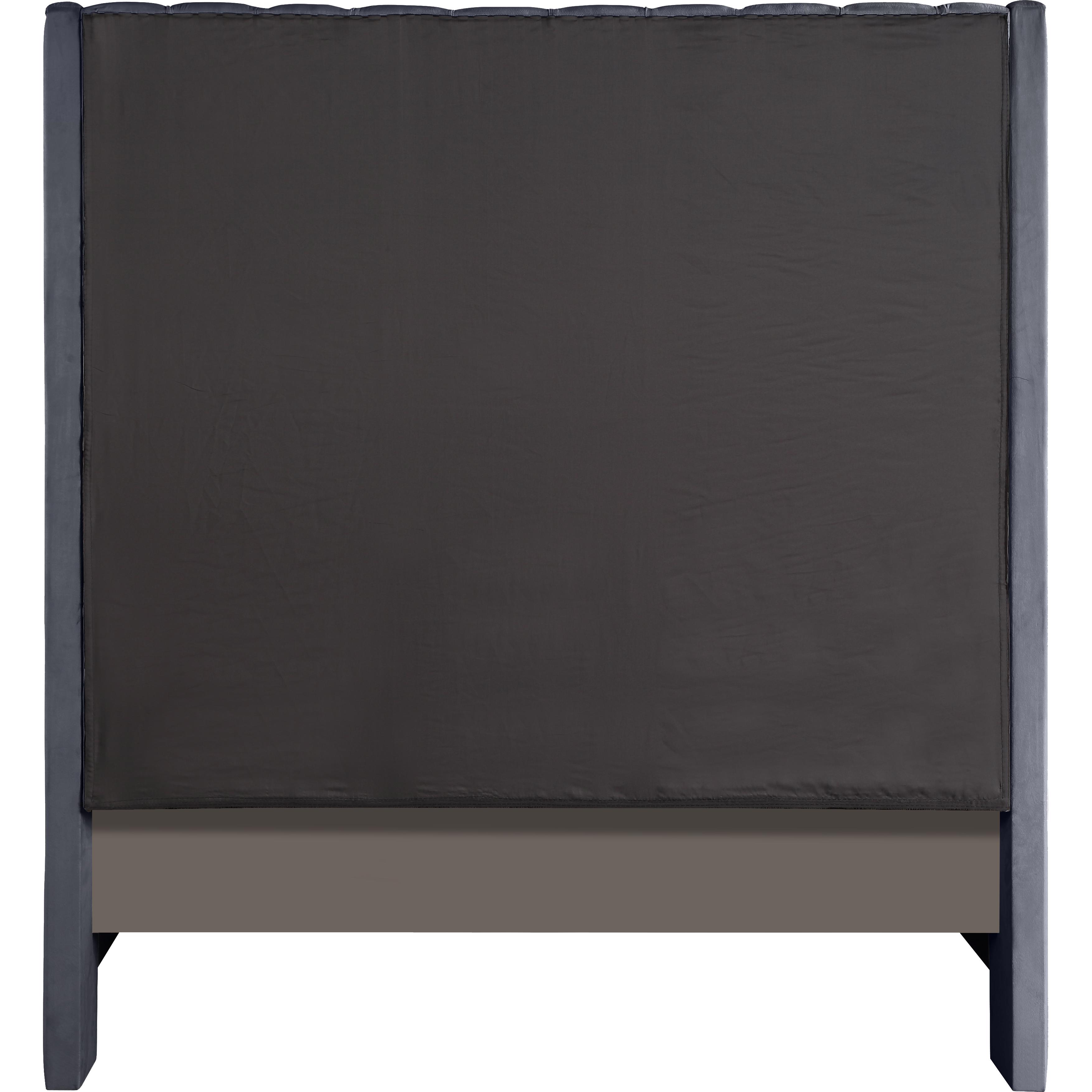 Meridian Fritz Grey Velvet Full Bed