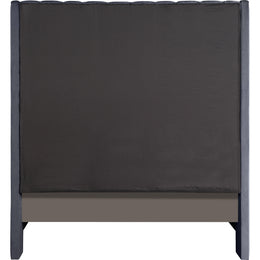 Meridian Fritz Grey Velvet King Bed