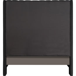 Meridian Fritz Black Velvet Queen Bed
