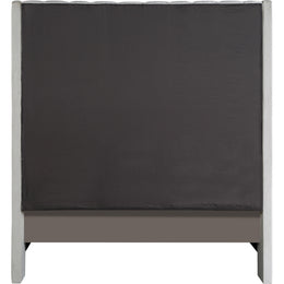 Meridian Fritz Cream Velvet Queen Bed
