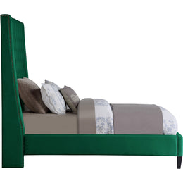 Meridian Fritz Green Velvet Twin Bed