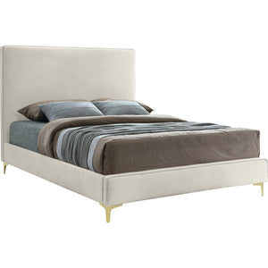Meridian Geri Cream Velvet Full Bed