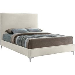 Meridian Geri Cream Velvet Full Bed