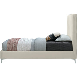 Meridian Geri Cream Velvet Full Bed