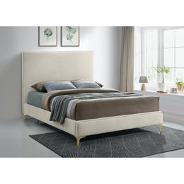 Meridian Geri Cream Velvet Full Bed