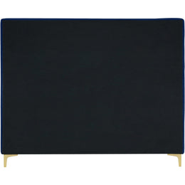 Meridian Geri Navy Velvet Full Bed