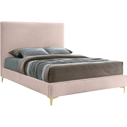 Meridian Geri Pink Velvet Full Bed