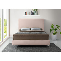 Meridian Geri Pink Velvet Full Bed