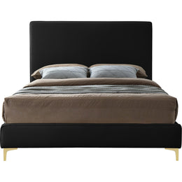 Meridian Geri Black Velvet King Bed