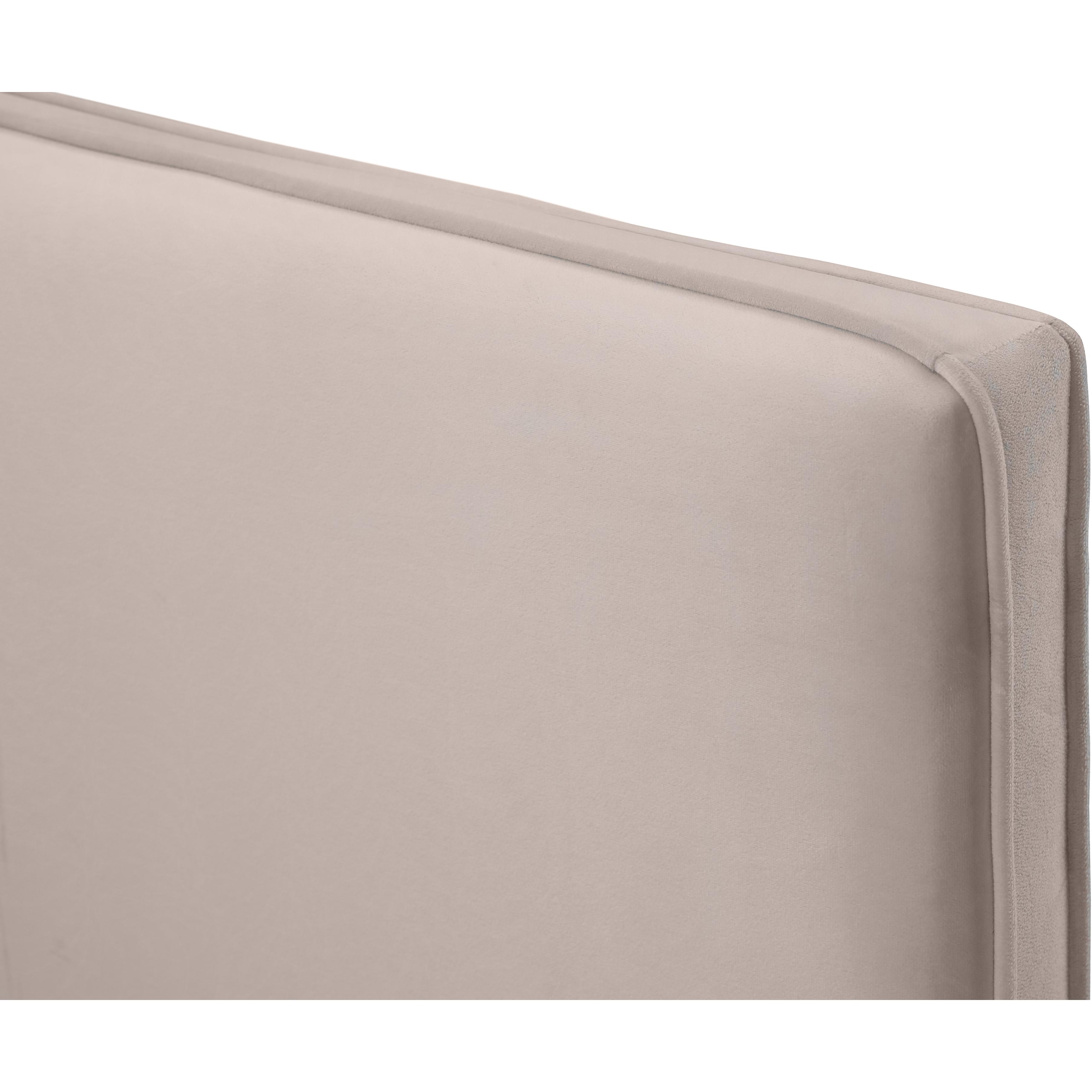 Meridian Geri Pink Velvet King Bed