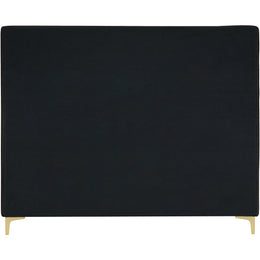 Meridian Geri Black Velvet Queen Bed