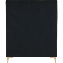 Meridian Geri Black Velvet Twin Bed