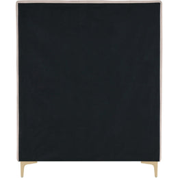 Meridian Geri Pink Velvet Twin Bed