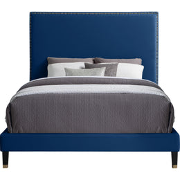 Meridian Harlie Navy Velvet Full Bed