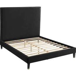 Meridian Harlie Black Velvet King Bed