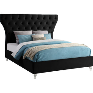Meridian Kira Black Velvet King Bed