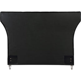 Meridian Kira Black Velvet Queen Bed