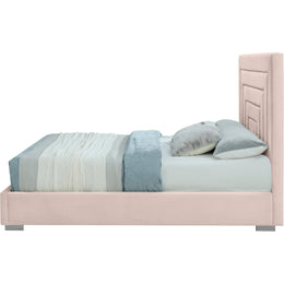 Meridian Nora Pink Velvet Full Bed
