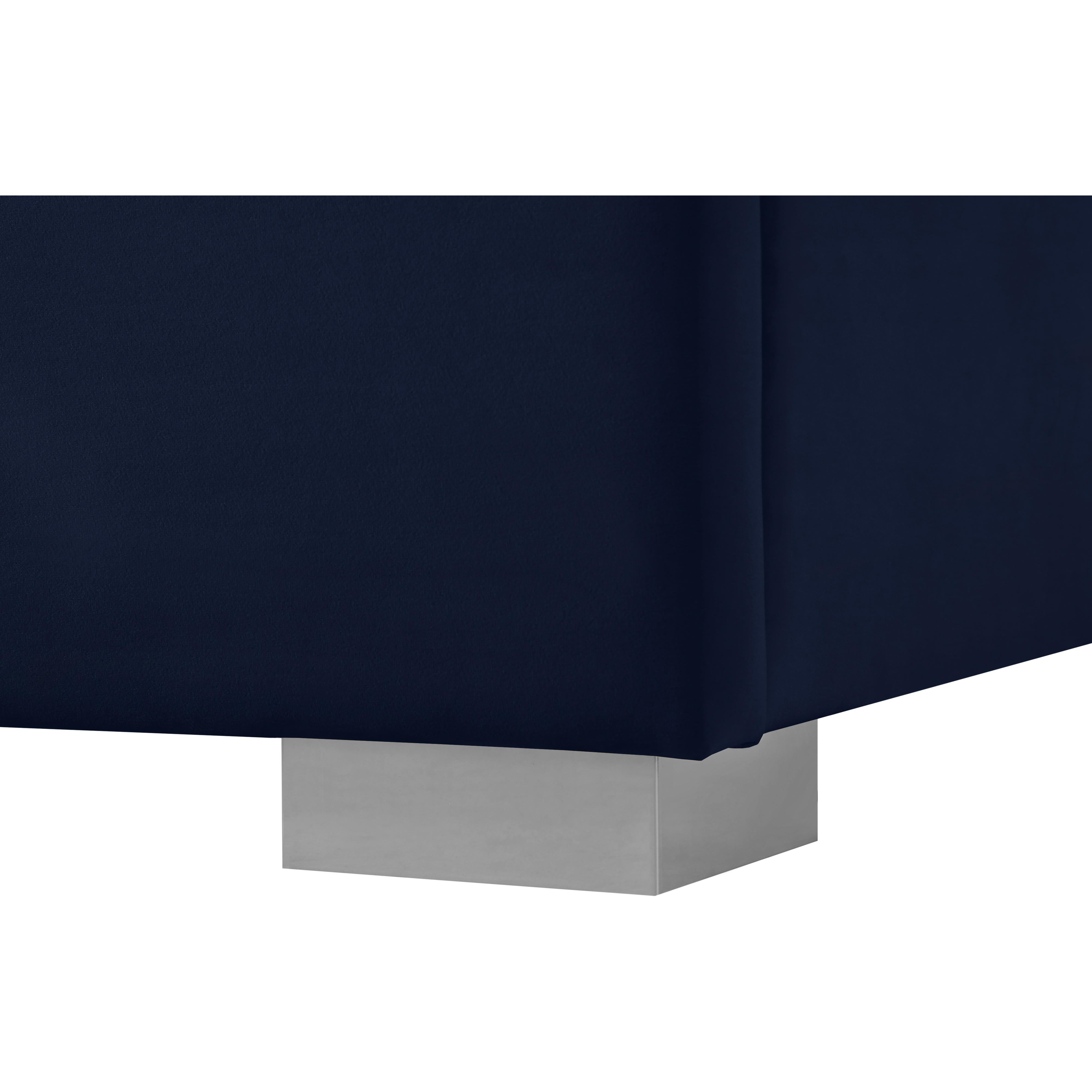 Meridian Nora Navy Velvet King Bed