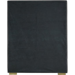 Meridian Nora Grey Velvet Twin Bed