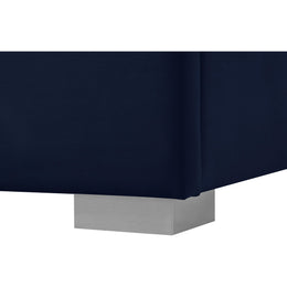 Meridian Nora Navy Velvet Twin Bed