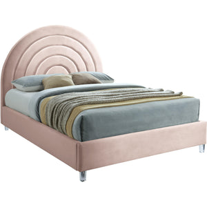 Meridian Rainbow Pink Velvet Full Bed