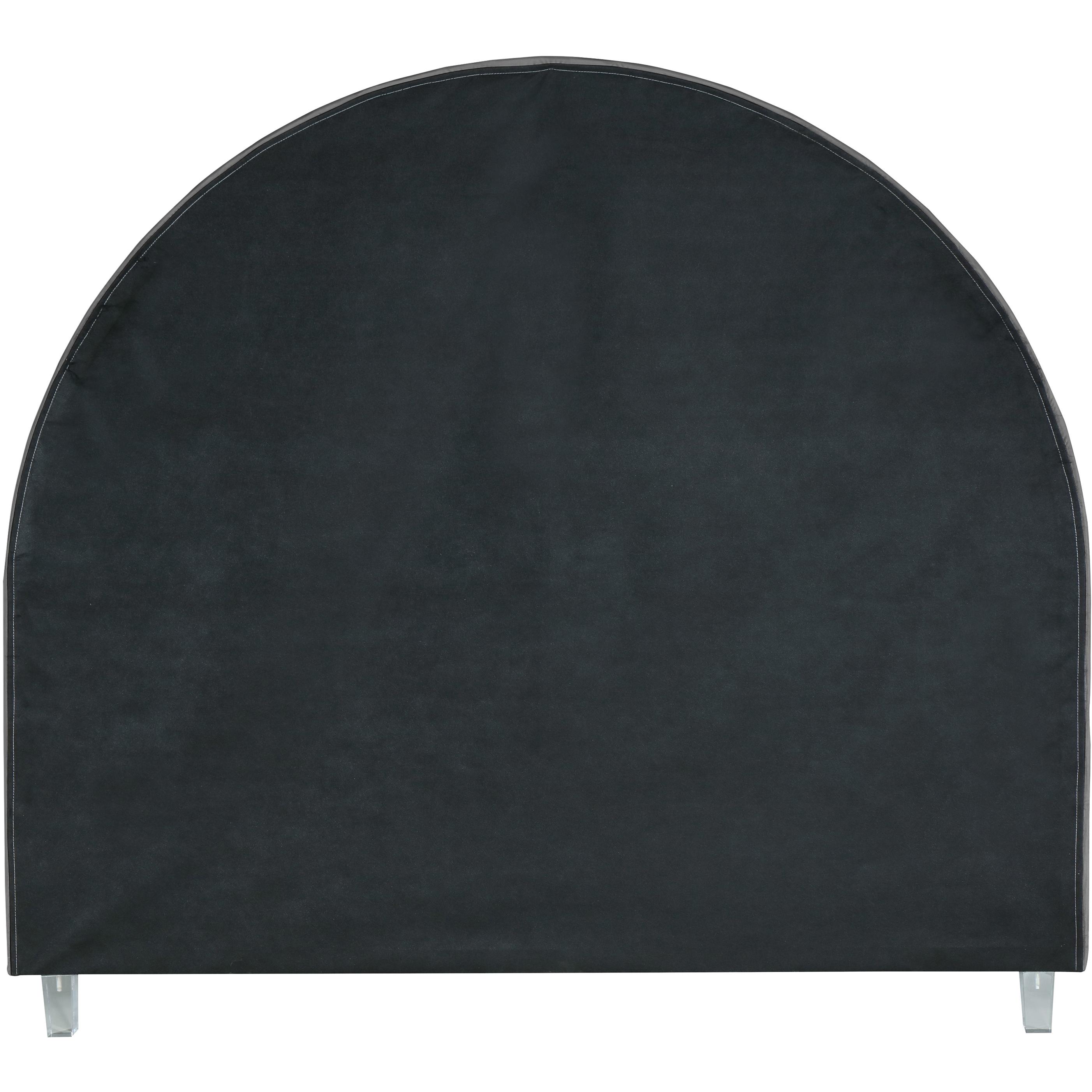 Meridian Rainbow Grey Velvet King Bed