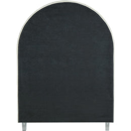 Meridian Rainbow Cream Velvet Twin Bed