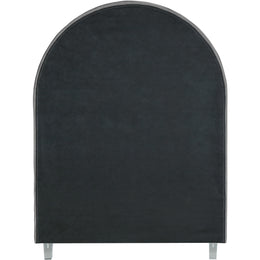 Meridian Rainbow Grey Velvet Twin Bed