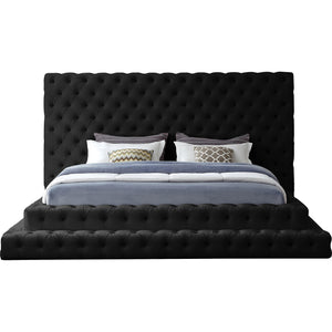 Meridian Revel Black Velvet King Bed (3 Boxes)