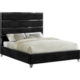 Meridian Zuma Black Velvet Full Bed