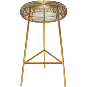Meridian Tuscany Gold Metal Counter Stool
