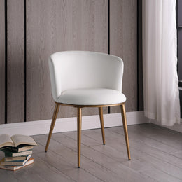 Meridian Skylar White Vegan Leather Dining Chair