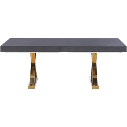 Meridian Excel Grey Oak Veneer Lacquer Extendable Dining Table (3 Boxes)