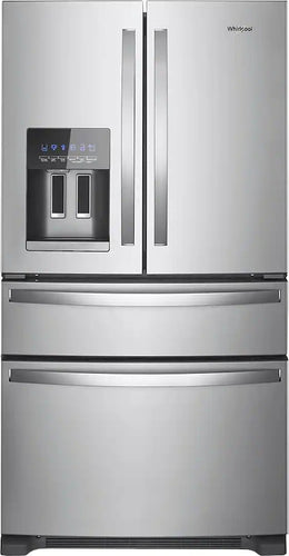 Whirlpool - 36 in. Wide 25 cu. ft. Wide French Door Bottom Mount Refrigerator with Two-Tier Freezer Storage - Stainless Steel