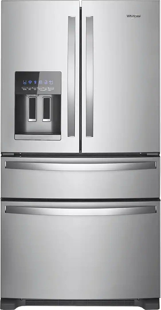 Whirlpool - 36 in. Wide 25 cu. ft. Wide French Door Bottom Mount Refrigerator with Two-Tier Freezer Storage - Stainless Steel