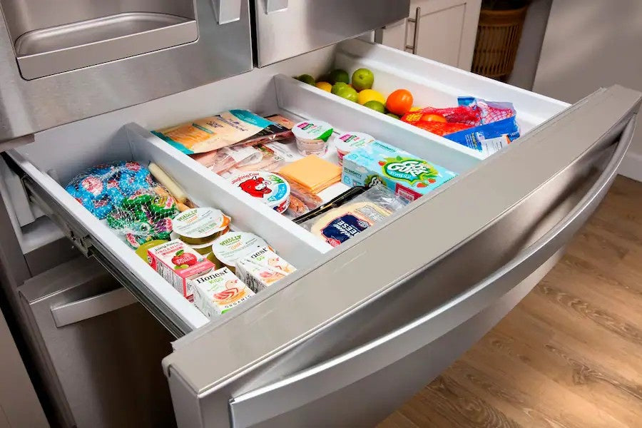 Whirlpool - 36 in. Wide 25 cu. ft. Wide French Door Bottom Mount Refrigerator with Two-Tier Freezer Storage - Stainless Steel