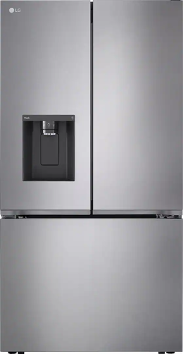 LG - 36-in Counter-Depth MAX 25.5 Cu. Ft. French Door Smart Refrigerator with Ice Plus - PrintProof Stainless Steel Look