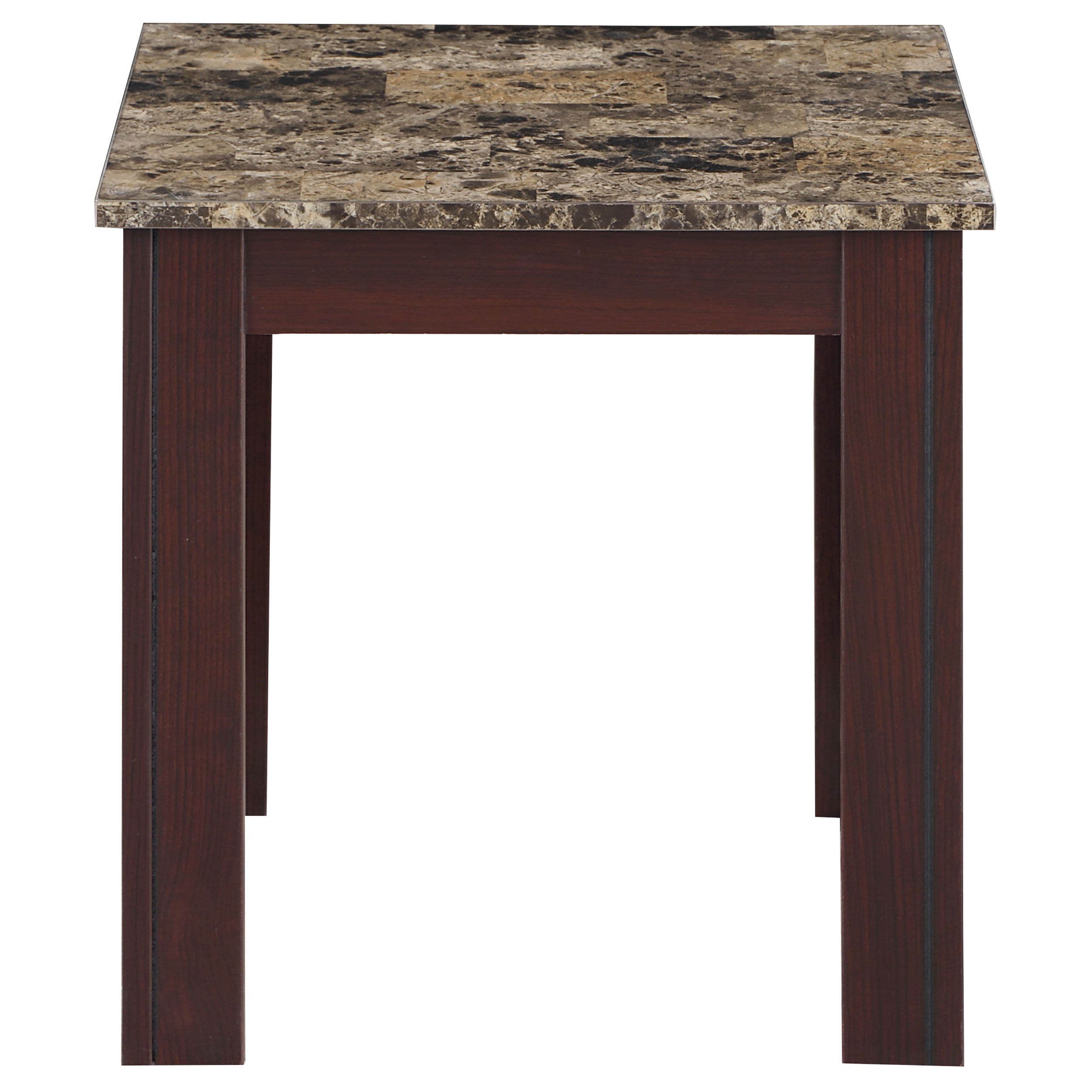 Rhodes  Faux Marble Top Coffee Table Set Brown