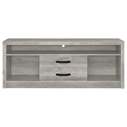 Burke 2-door Engineered Wood TV Stand Grey Driftwood