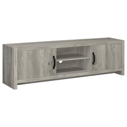Burke 2-door Engineered Wood TV Stand Grey Driftwood