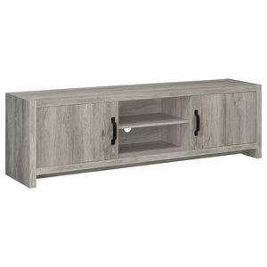 Burke 2-door Engineered Wood TV Stand Grey Driftwood