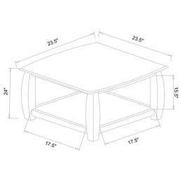 Dixon  Rectangular Wood Coffee Table Set Espresso