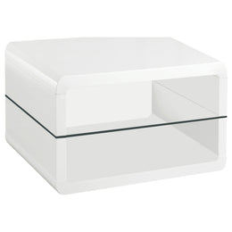 Elana  Coffee and End Table Set White High Gloss