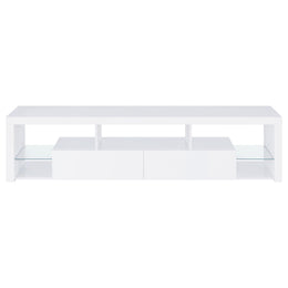 Jude 2-drawer Engineered Wood 71-inch TV Stand High Gloss White