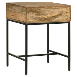 Stephie  Square Coffee and End Table Set Honey Brown
