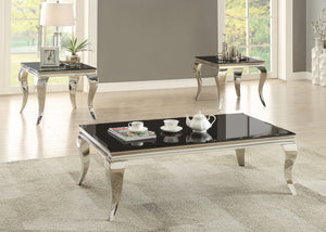 Carone Glass Top Coffee and End Table Set