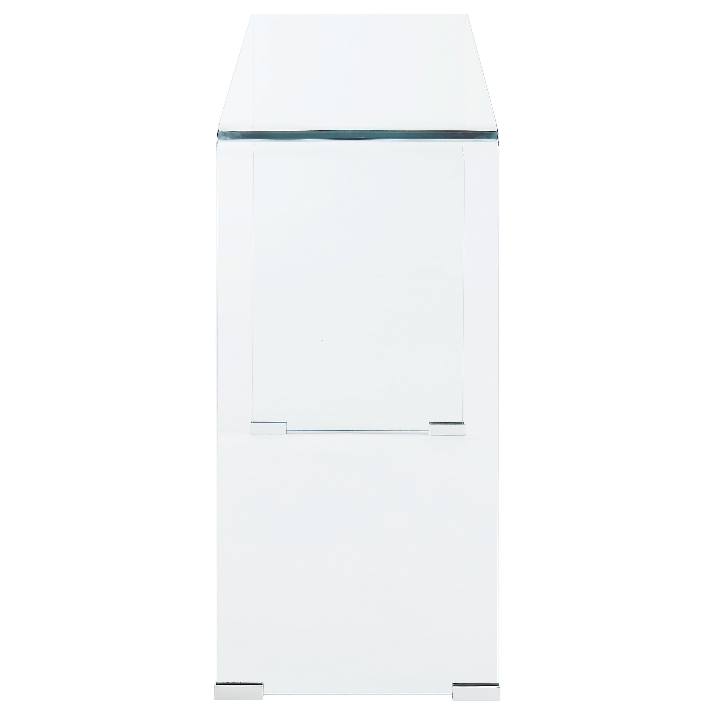 Ripley Tempered Bent Glass Entryway Console Table Clear