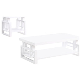 Schmitt  Coffee and End Table Set White High Gloss